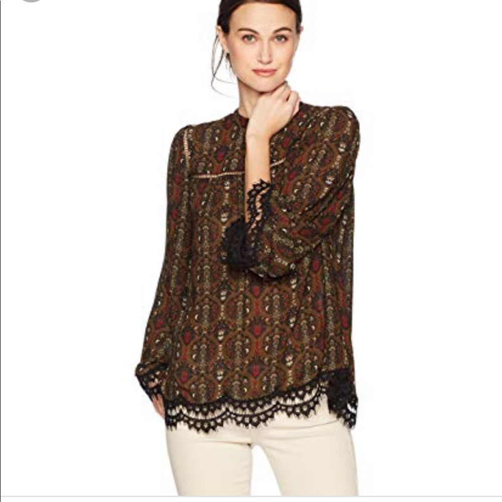 Max Studio women’s wine leaf blouse